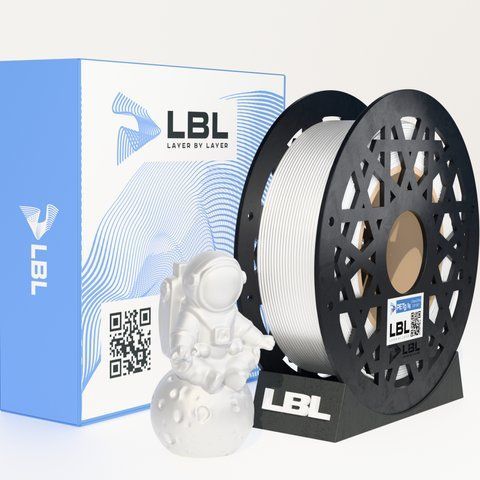 PETG WS філамент Білий пластик для 3D принтера 1.0 кг / 330 м / 1.75 мм lbl_pet_WS_1kg_White фото