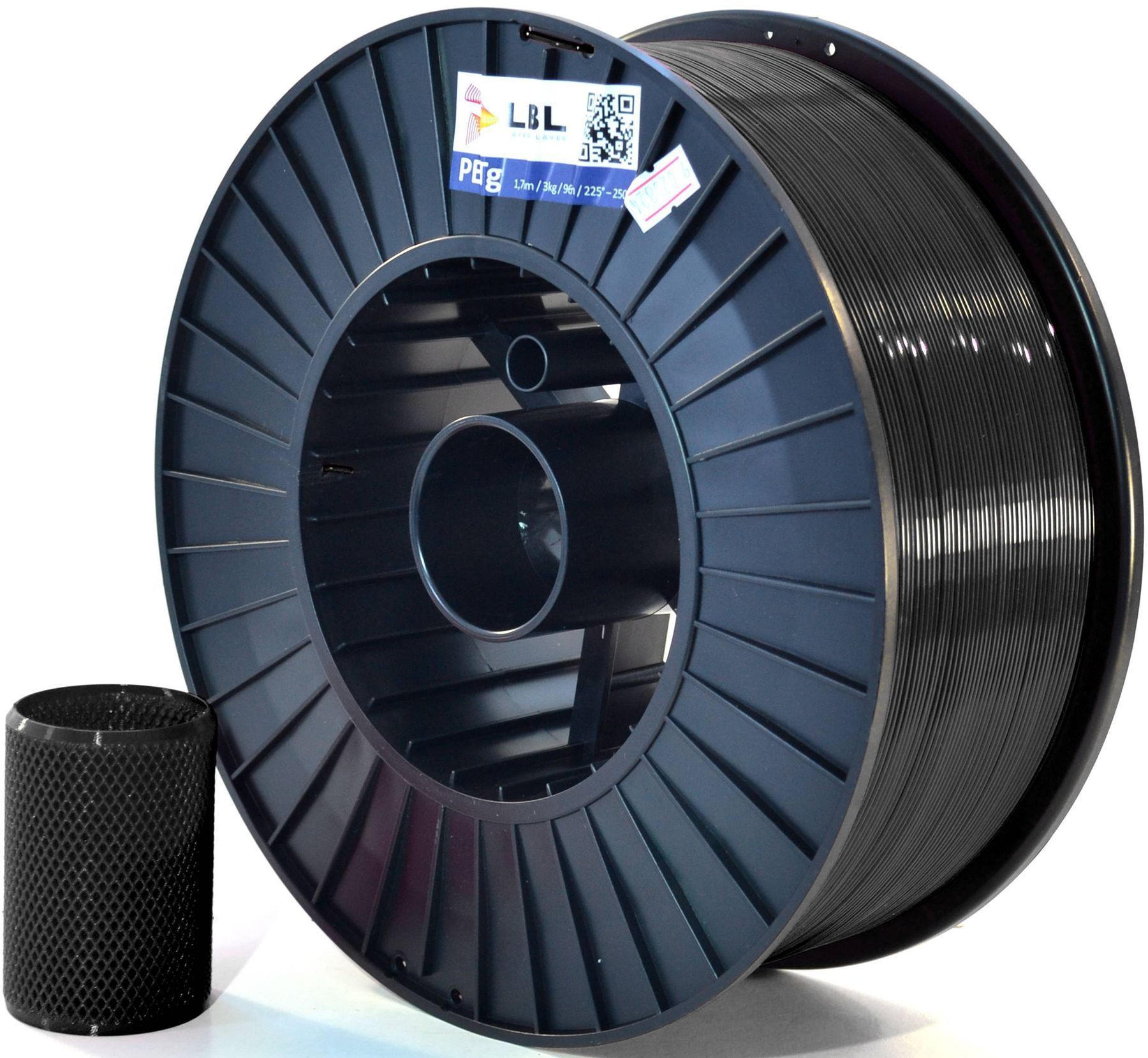 CoPET (PETG) філамент Чорний пластик для 3D принтера 3.0 кг / 960