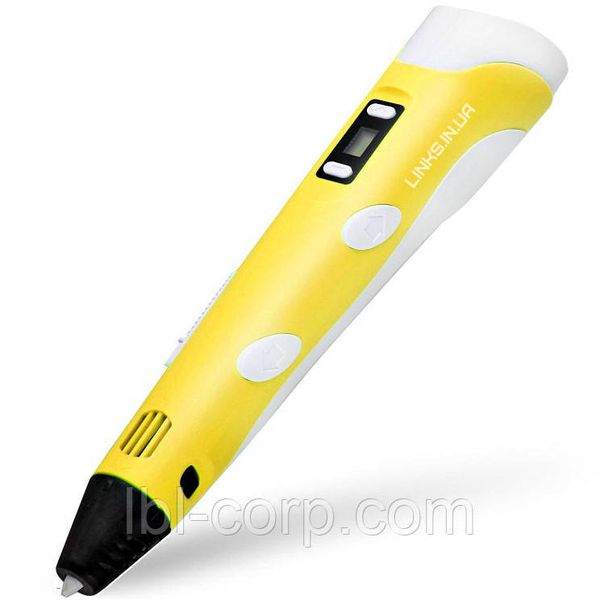 3D ручка RXstyle RP-100B Pen для дітей з LCD дисплеєм другого покоління жовта 9 м пластику 3D_03_Bl_03 фото