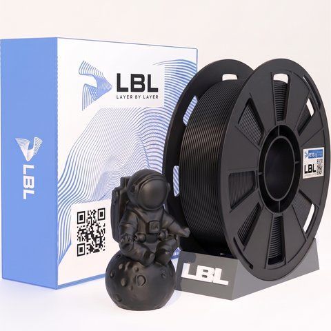 PETG WS филамент Черный пластик для 3D принтера 1.0 кг / 330 м / 1.75 мм lbl_pet_WS_1kg_Black фото